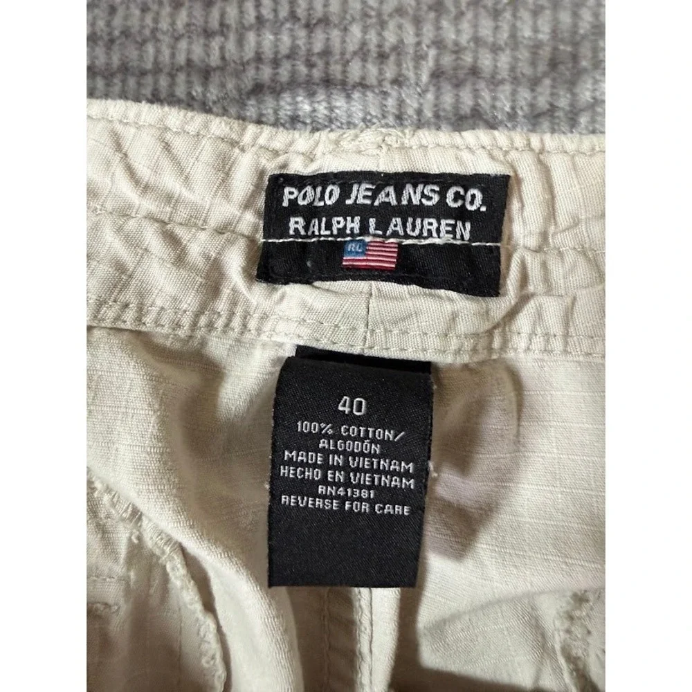Polo Jeans Co Ralph Lauren Mens 40X11 Cargo Shorts Ripstop Military Paratropper
